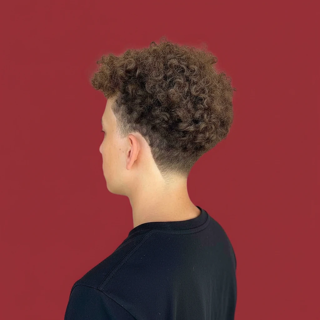 Corte de Cabelo Masculino Cacheado com Degradê Baixo