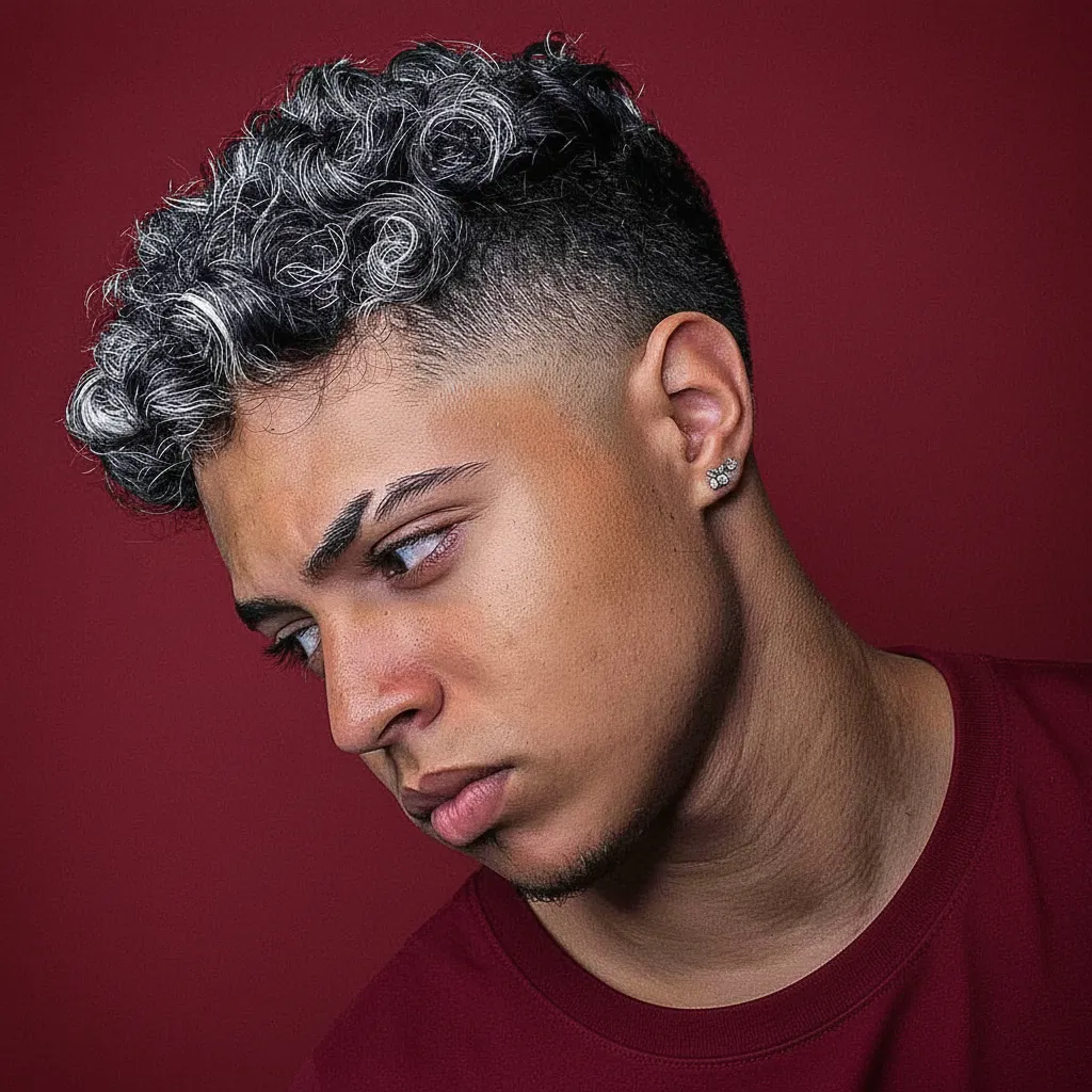Corte de Cabelo Masculino Cacheado com Degradê Baixo