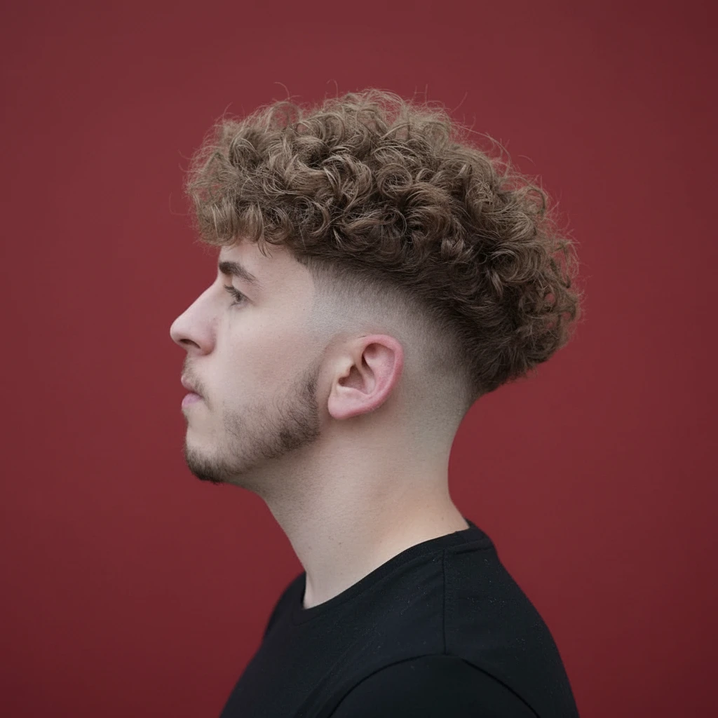 Corte de Cabelo Masculino Cacheado com Degradê Baixo