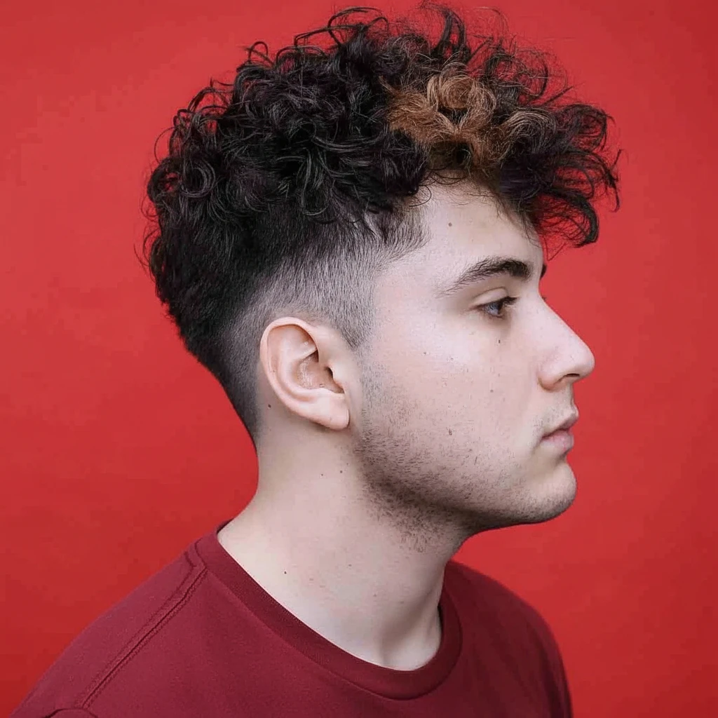 Corte de Cabelo Masculino Cacheado com Degradê Baixo
