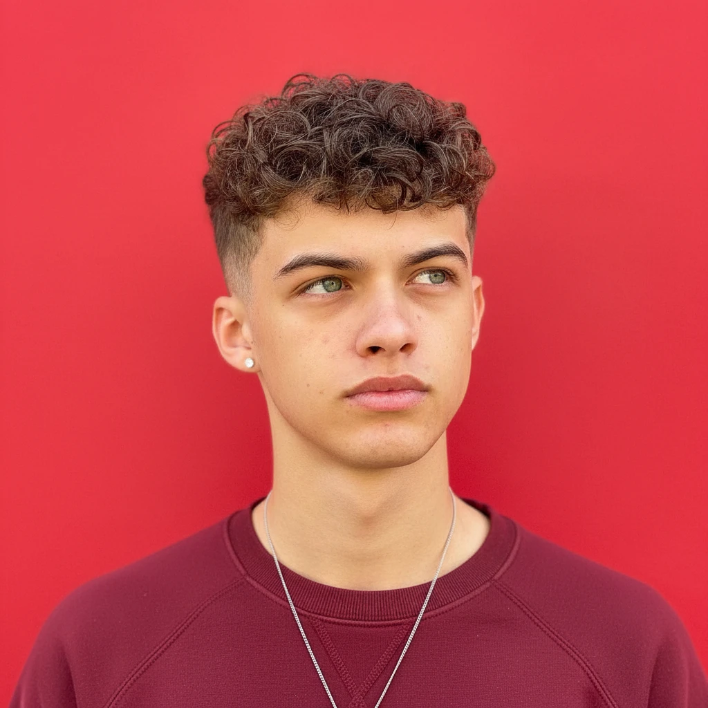 Corte de Cabelo Masculino Cacheado com Degradê Baixo