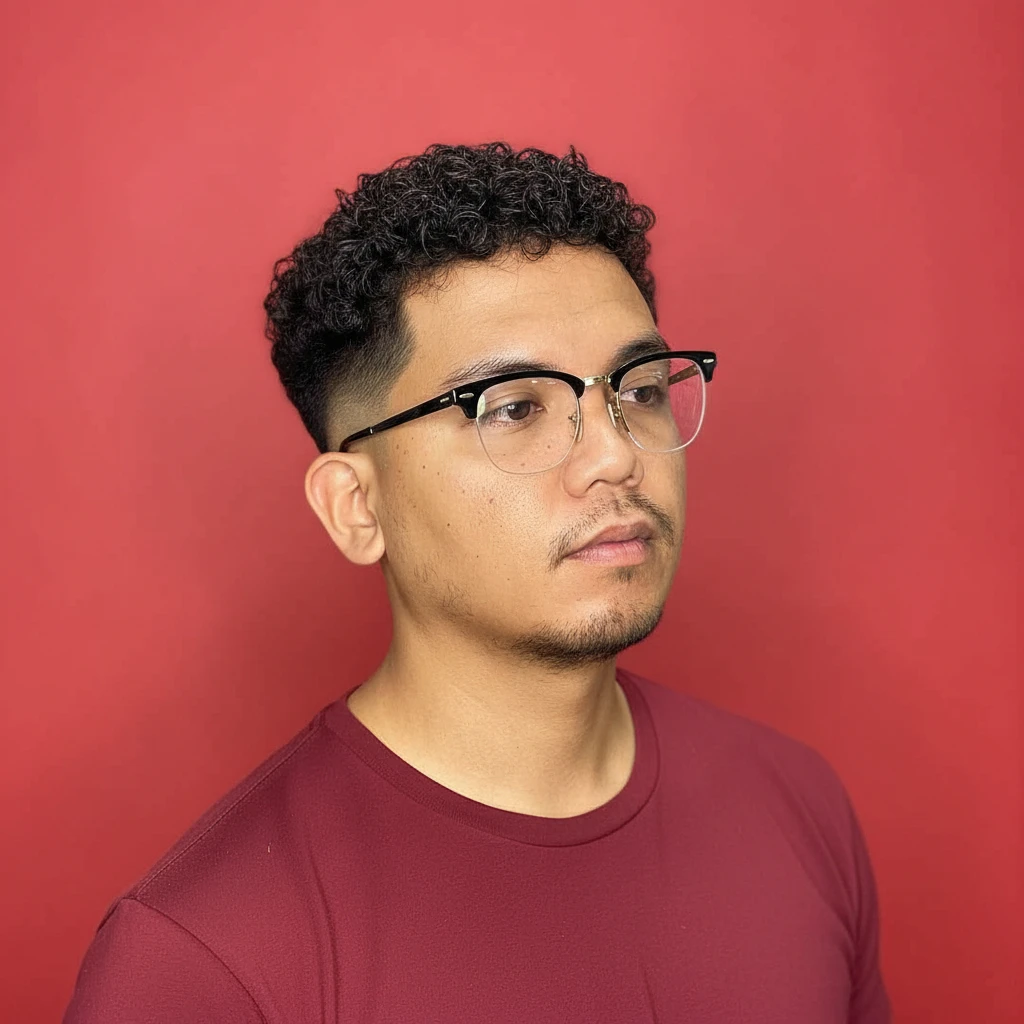 Corte de Cabelo Masculino Cacheado com Degradê Baixo