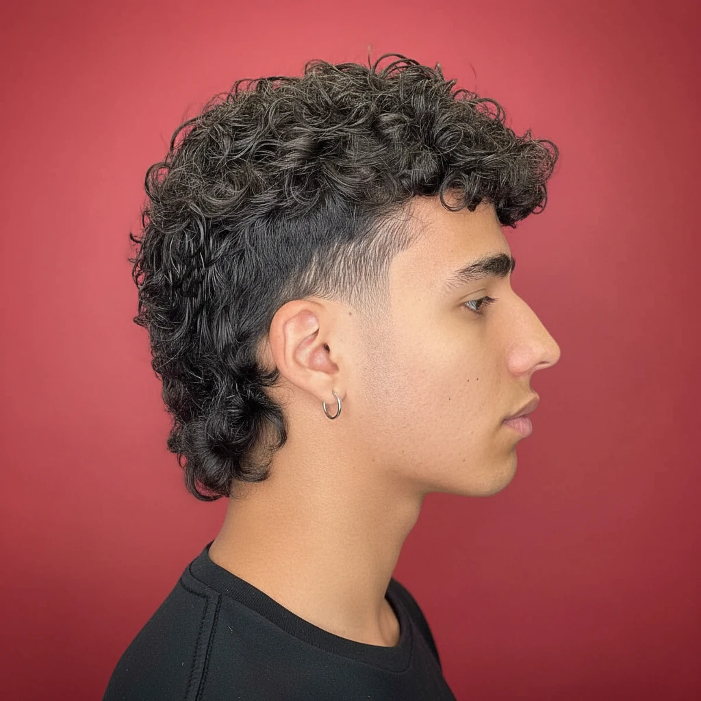 Corte de Cabelo Masculino Cacheado com Degradê Lateral