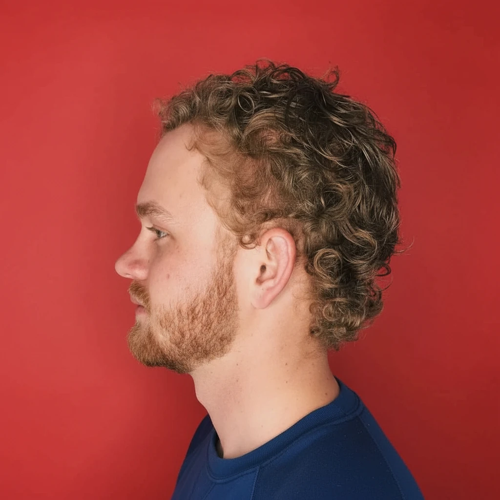 Corte de Cabelo Masculino Cacheado com Degradê Médio