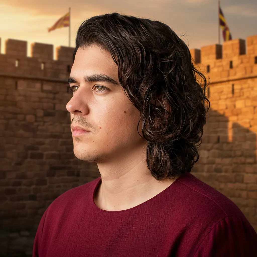 Men's Curly Haircut with Natural Volume