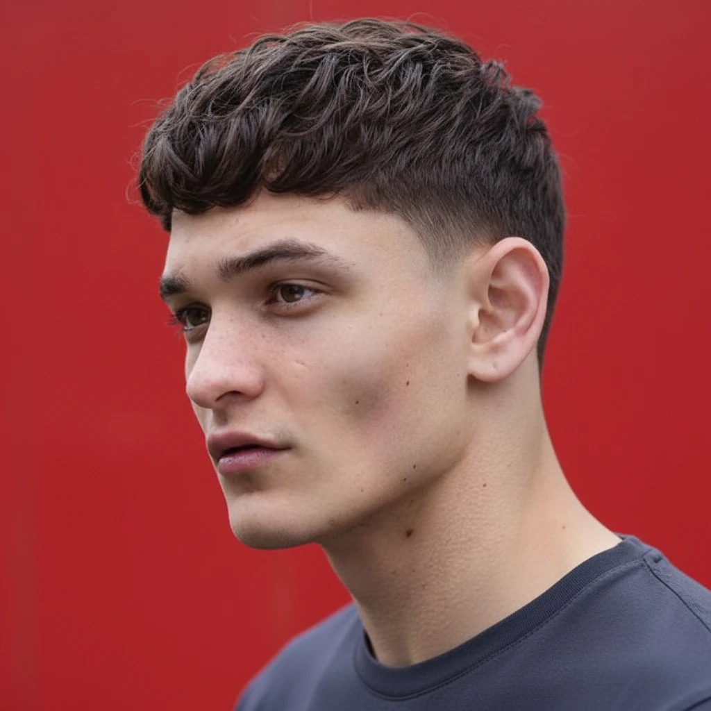 Corte de Cabelo Masculino Curto Texturizado em Cabelo Liso