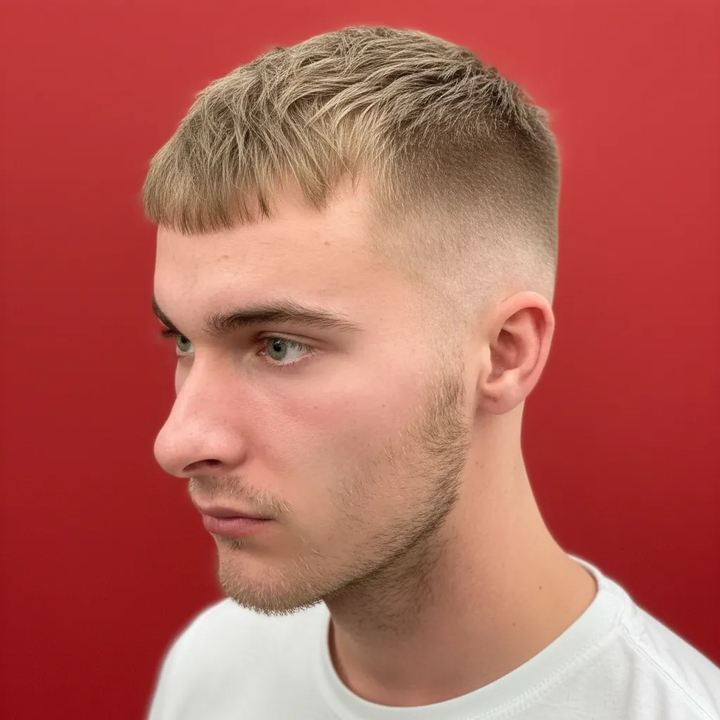 Short Men's Haircut with Clean Gradient