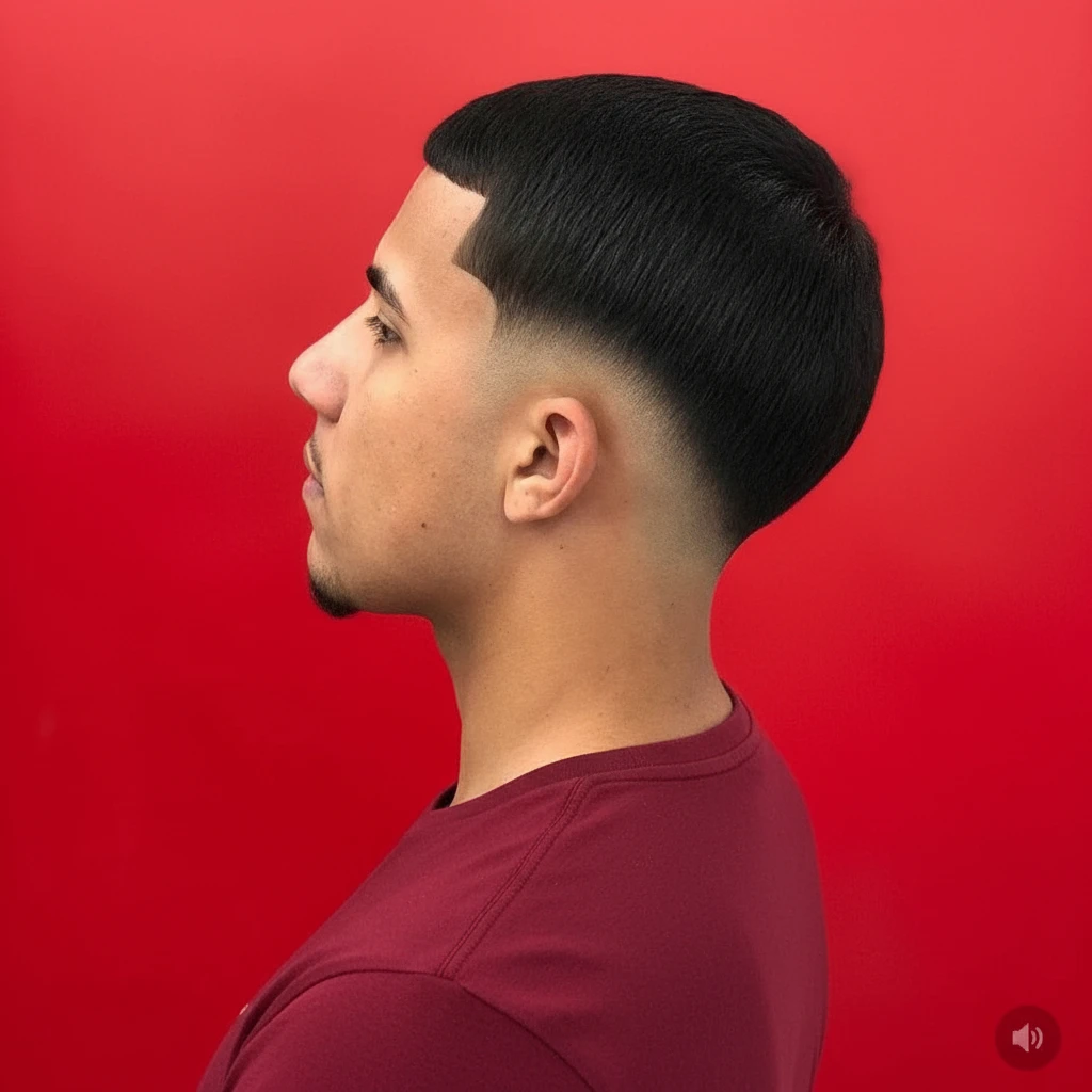 Short Men's Haircut with Clean Gradient