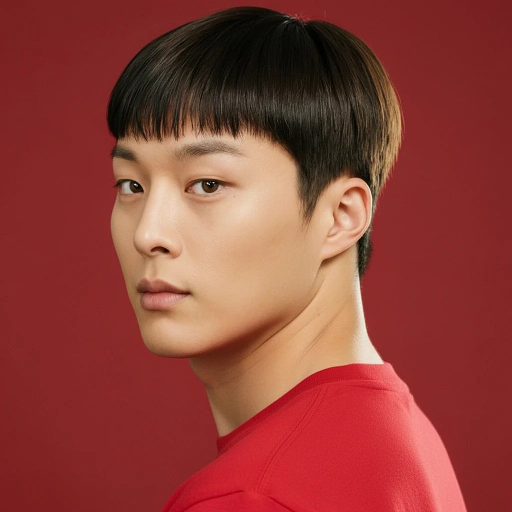 Short Men's Haircut with Bangs