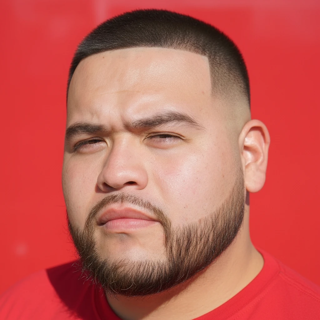 Men's High Gradient Haircut with Beard