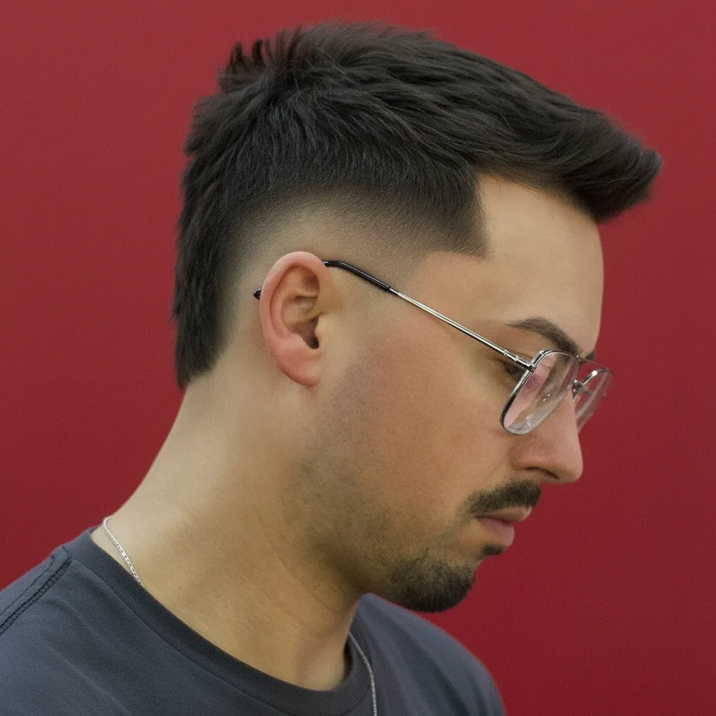 Men's Low Gradient Haircut on Straight Hair