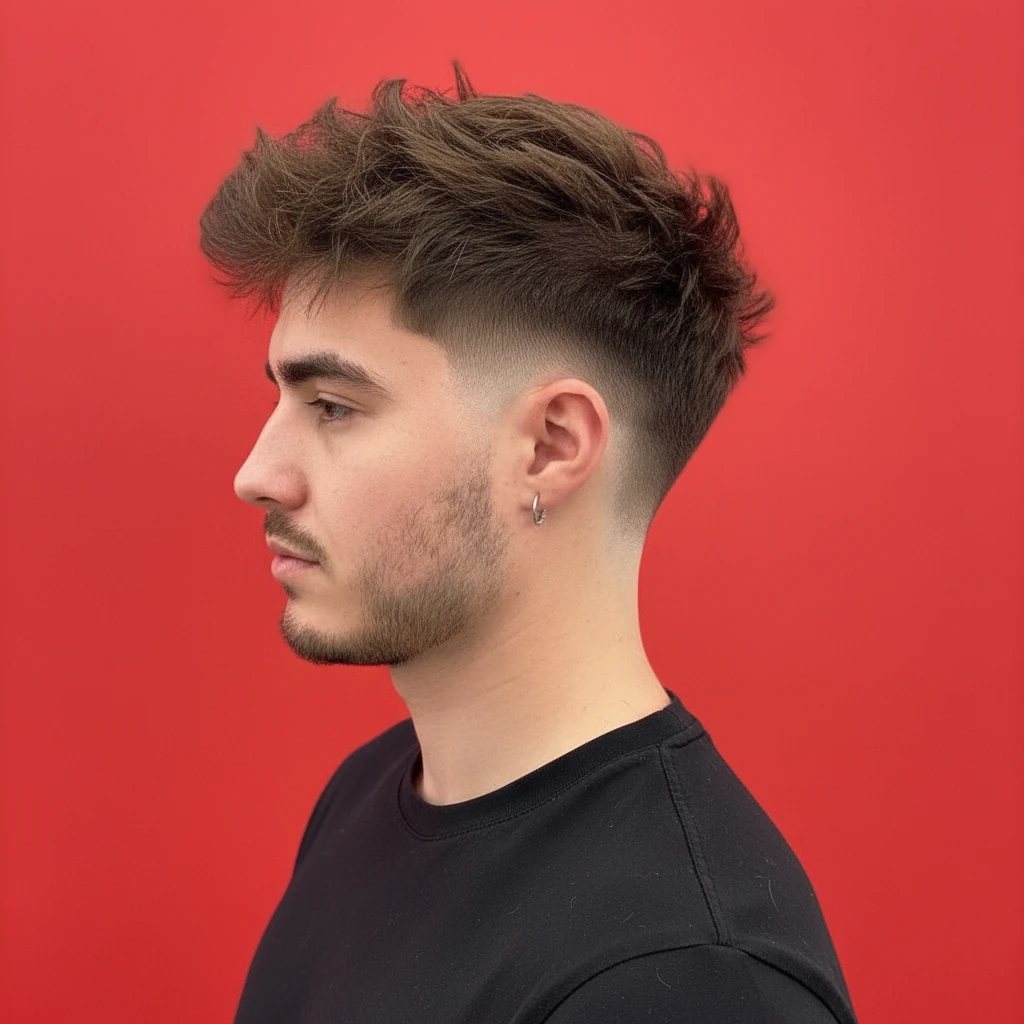 Corte de Cabelo Masculino Degradê Moderno em Cabelo Liso