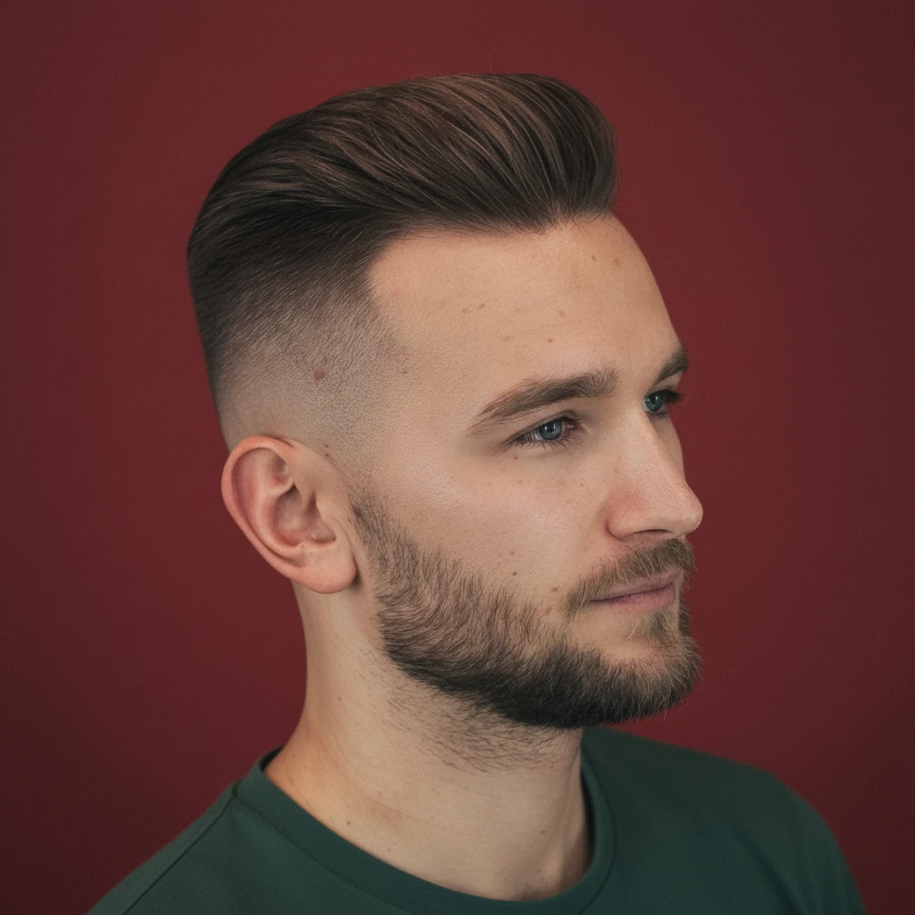 Men's Modern Gradient Haircut on Straight Hair