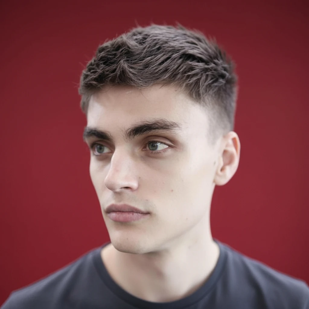 Men's Modern Low Fade Haircut with Sleek Straight Hair