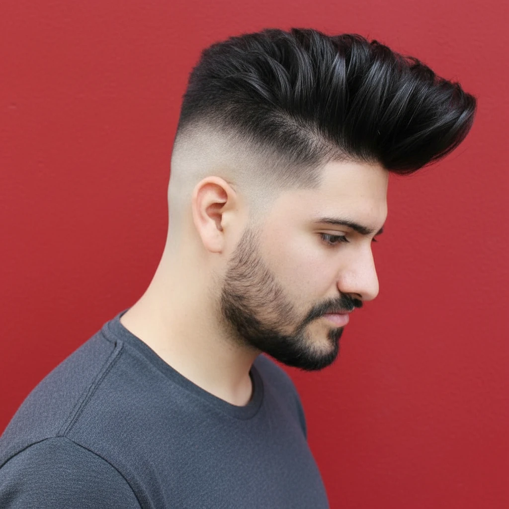 Men's Modern Low Fade Haircut with Straight Hair