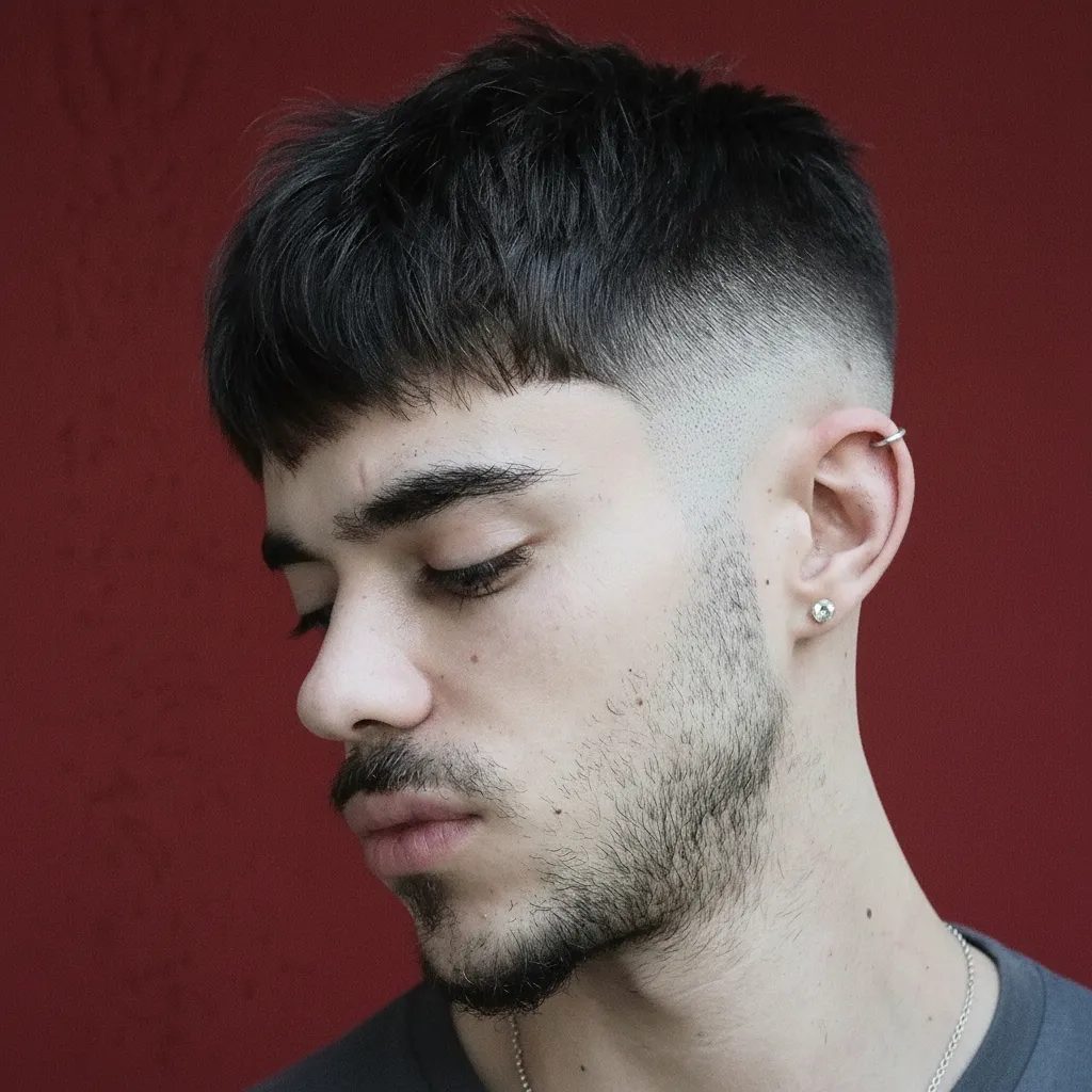 Corte de Cabelo Masculino Degradê Moderno em Cabelo Liso