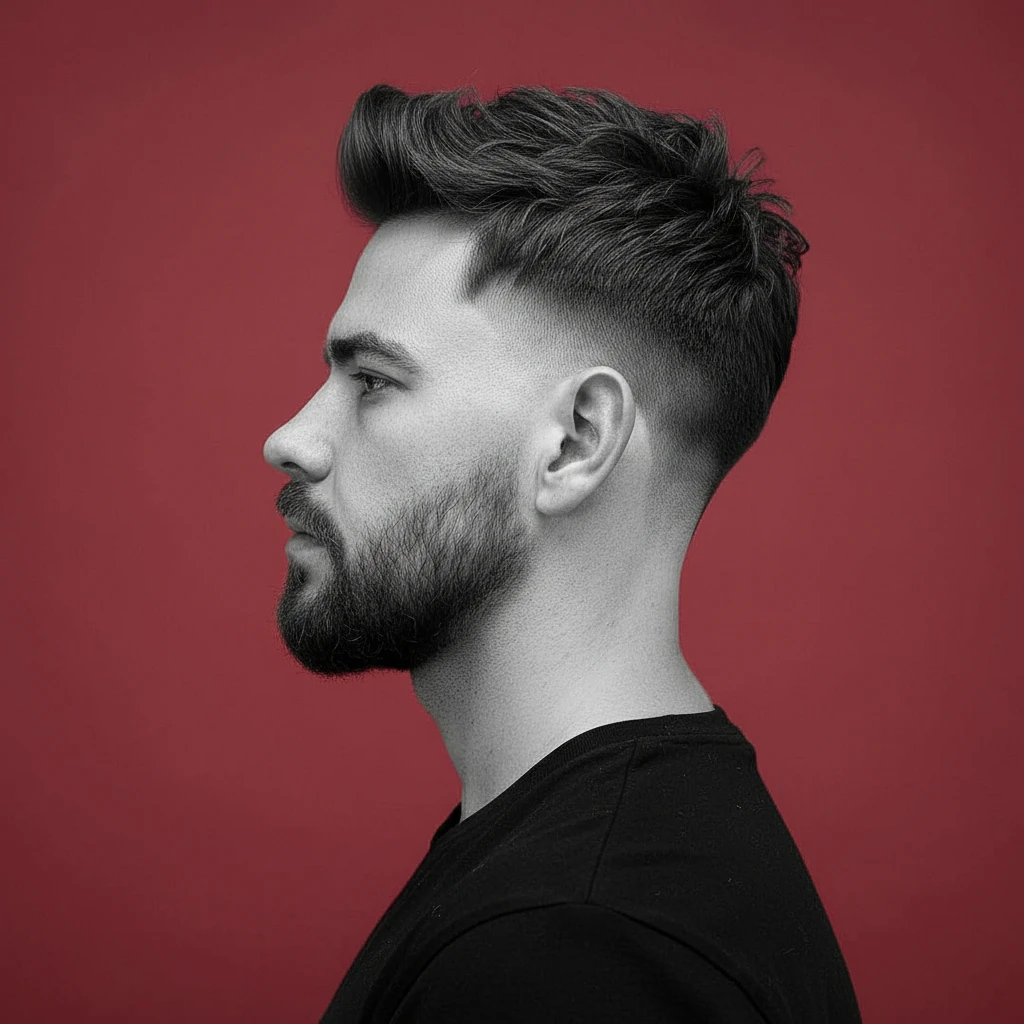 Corte de Cabelo Masculino Degradê Moderno em Cabelo Liso