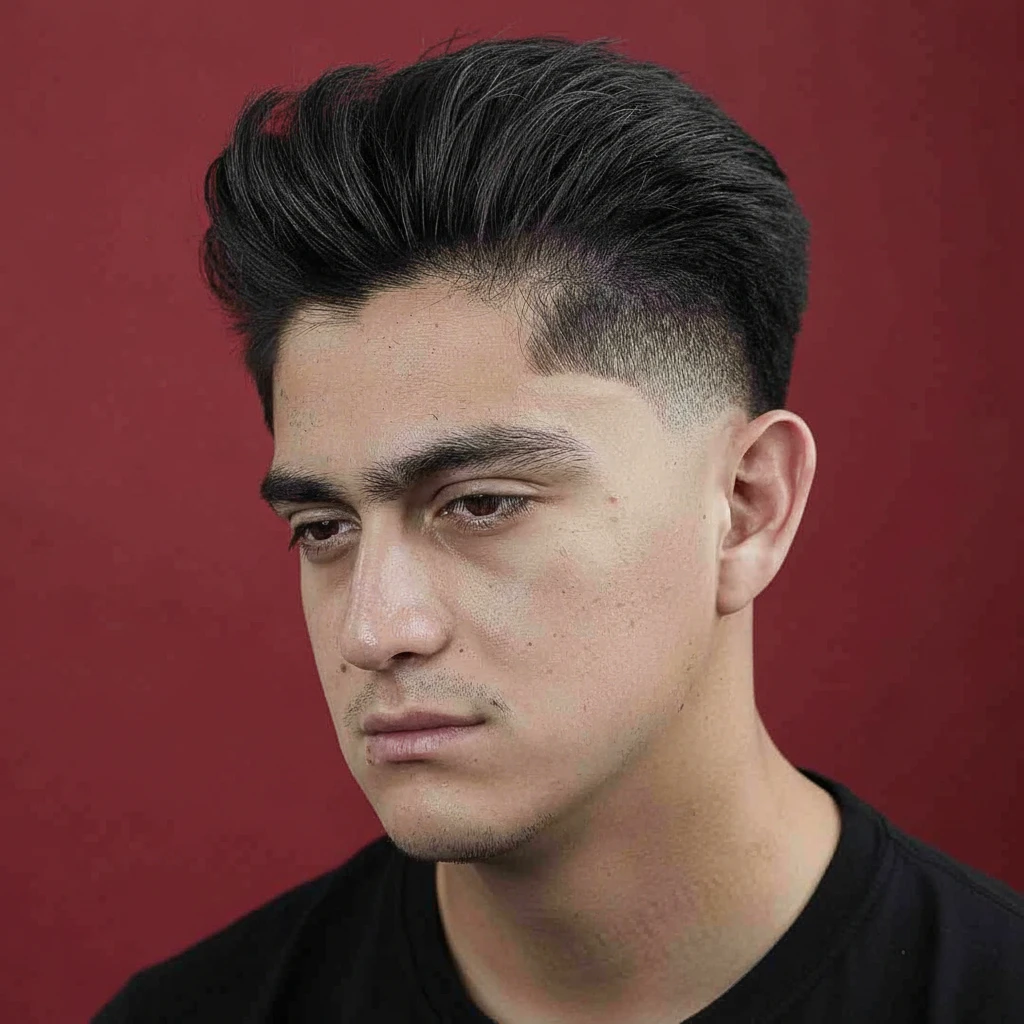 Corte de Cabelo Masculino Degradê Moderno em Cabelo Liso