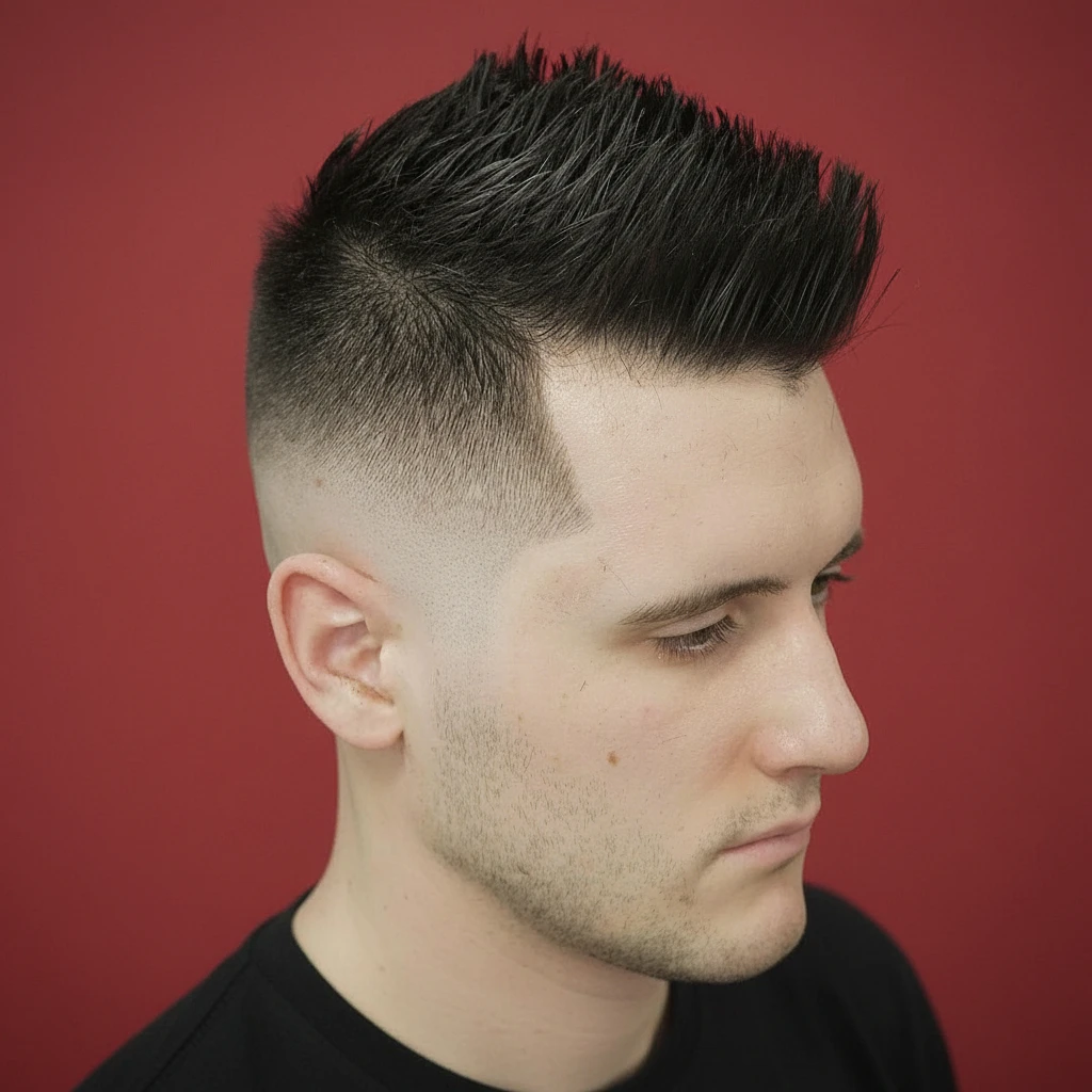 Men's Modern Low Fade Haircut with Straight Hair