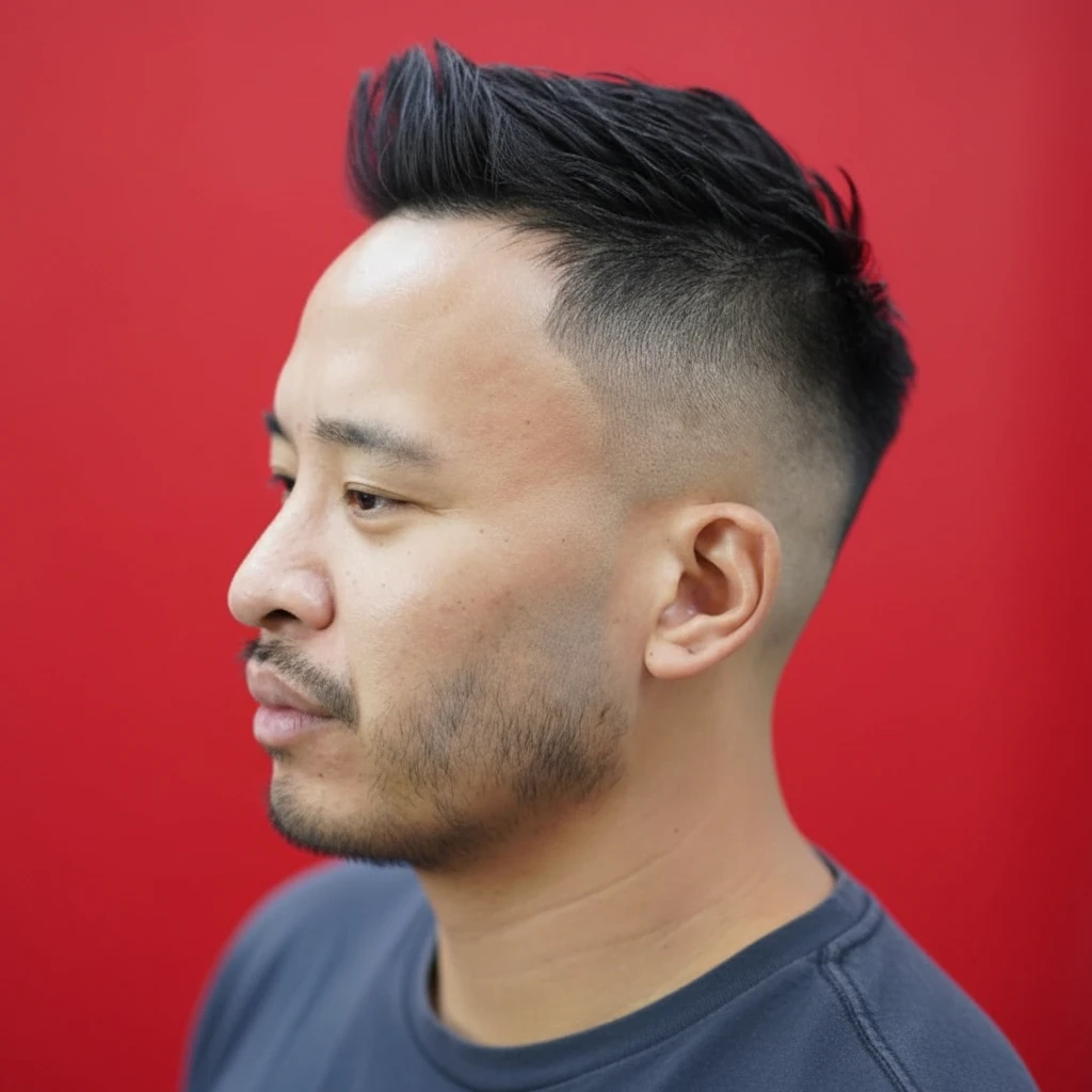 Men's Modern Low Fade Haircut with Straight Hair