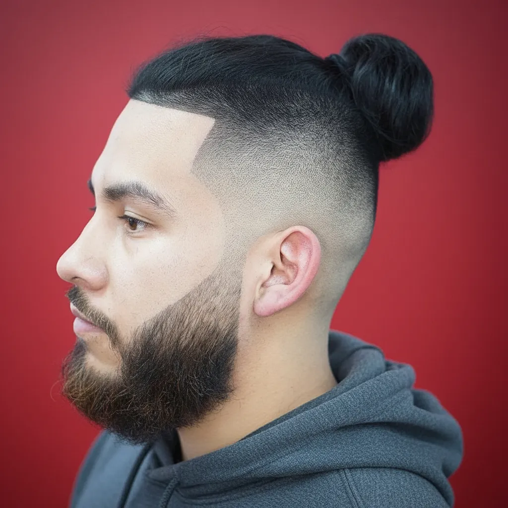 Men's Low Fade Haircut with Hair Design