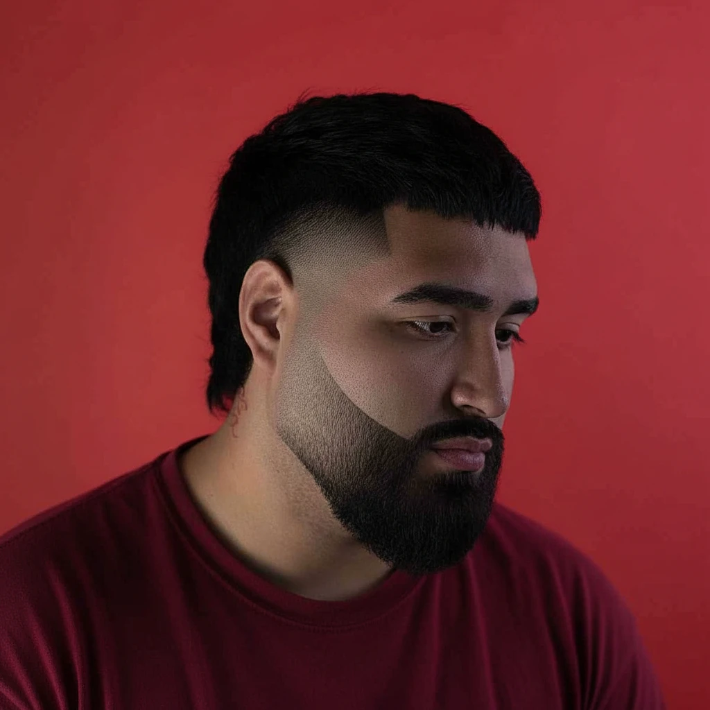 Men's Low Fade Haircut with Hair Design