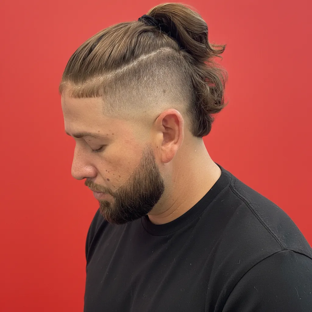 Men's Gradient Haircut on Straight Hair