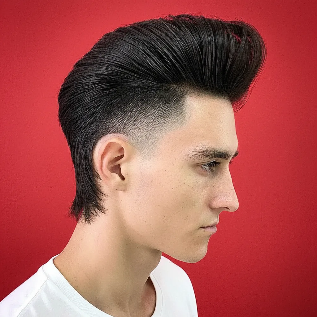 Corte de Cabelo Pompadour com Degradê Moderno