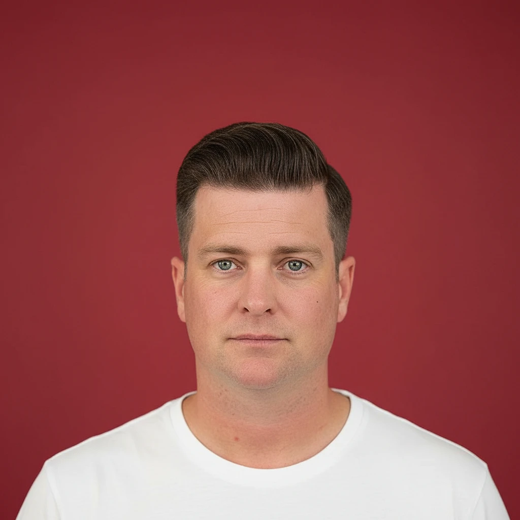 Corte de Cabelo Pompadour em Cabelo Liso Moderno