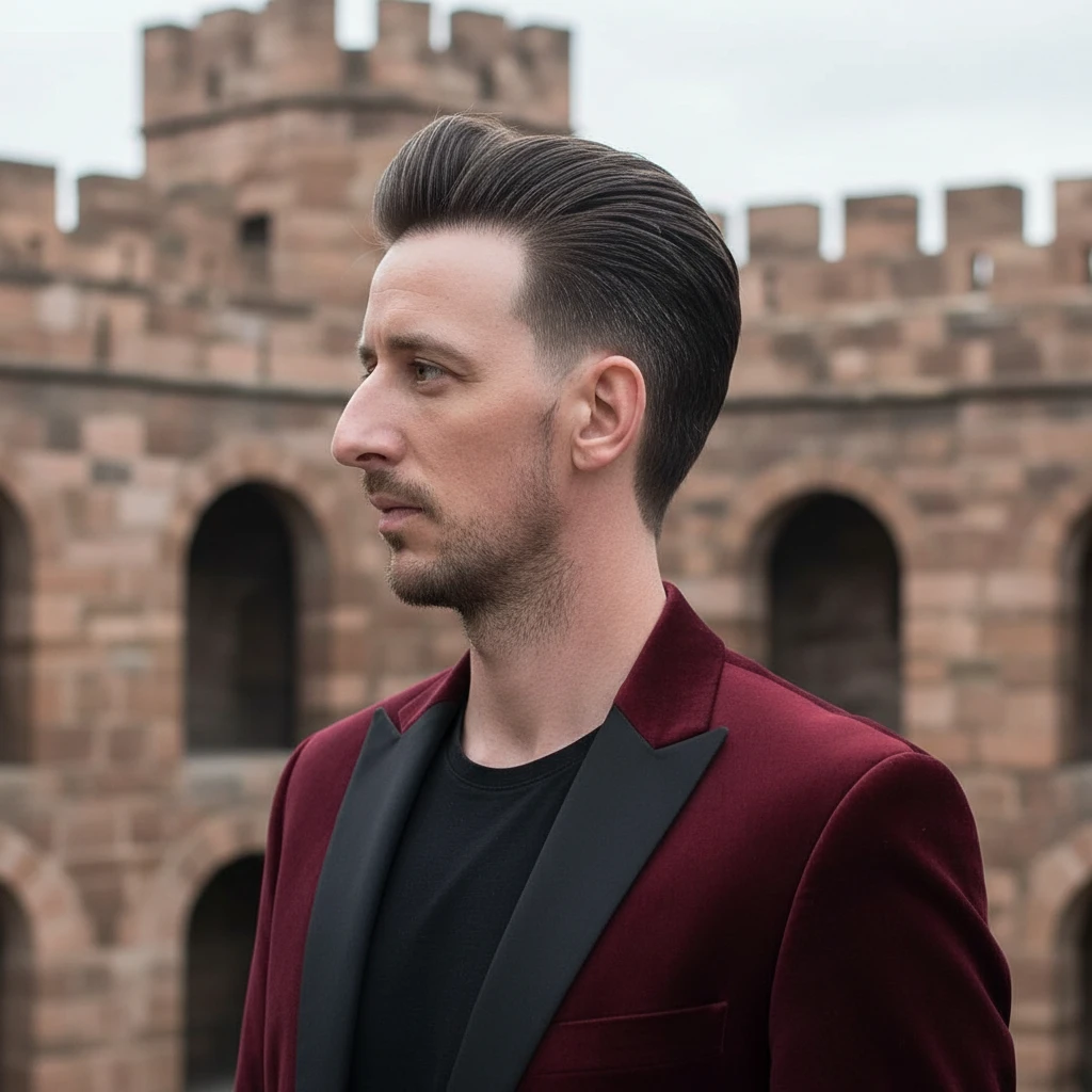 Corte de Cabelo Pompadour em Cabelo Liso e Moderno