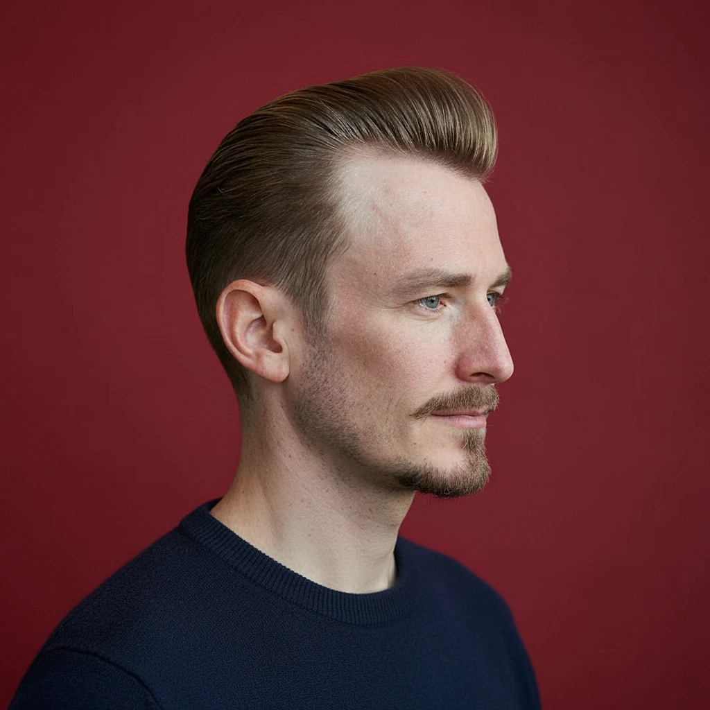 Corte de Cabelo Pompadour em Cabelo Liso e Moderno