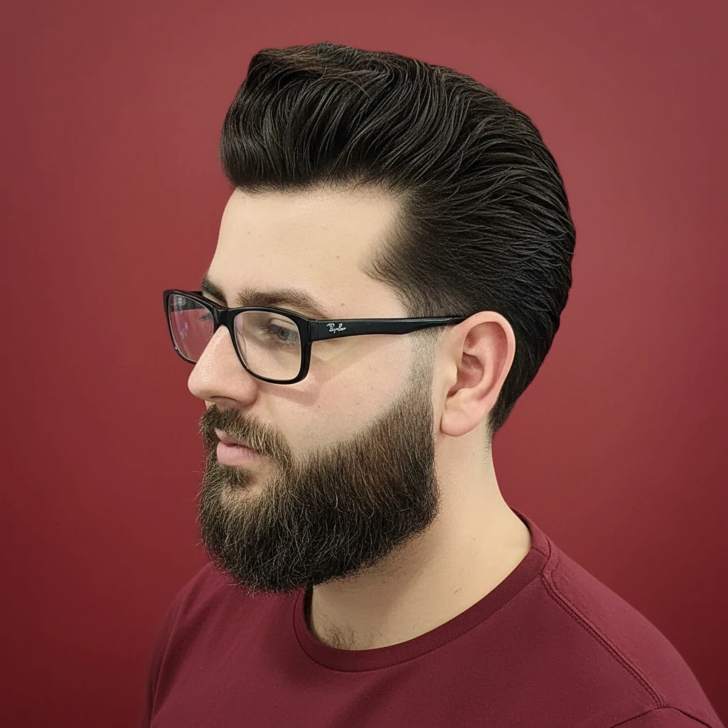 Corte de Cabelo Pompadour em Cabelo Liso e Moderno