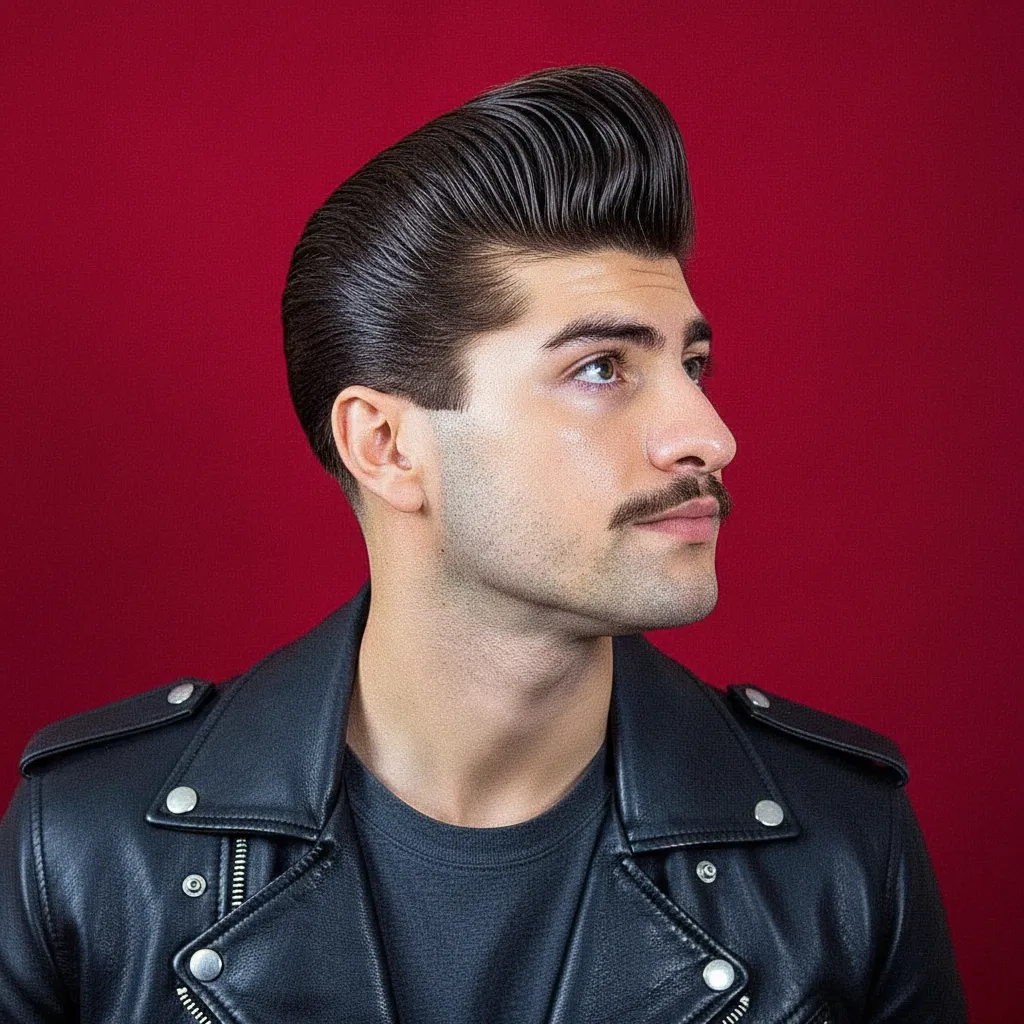 Corte de Cabelo Pompadour em Cabelo Liso e Moderno