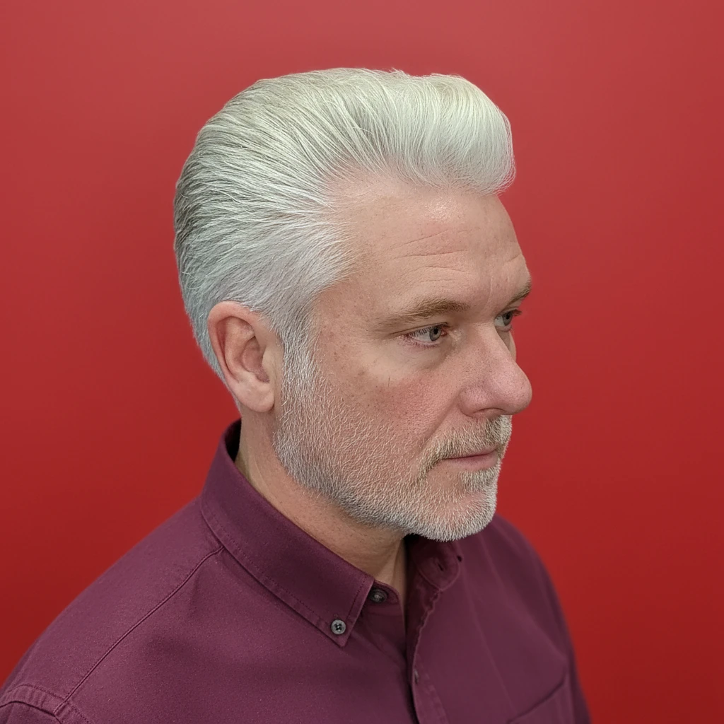 Corte de Cabelo Pompadour em Cabelo Liso e Moderno