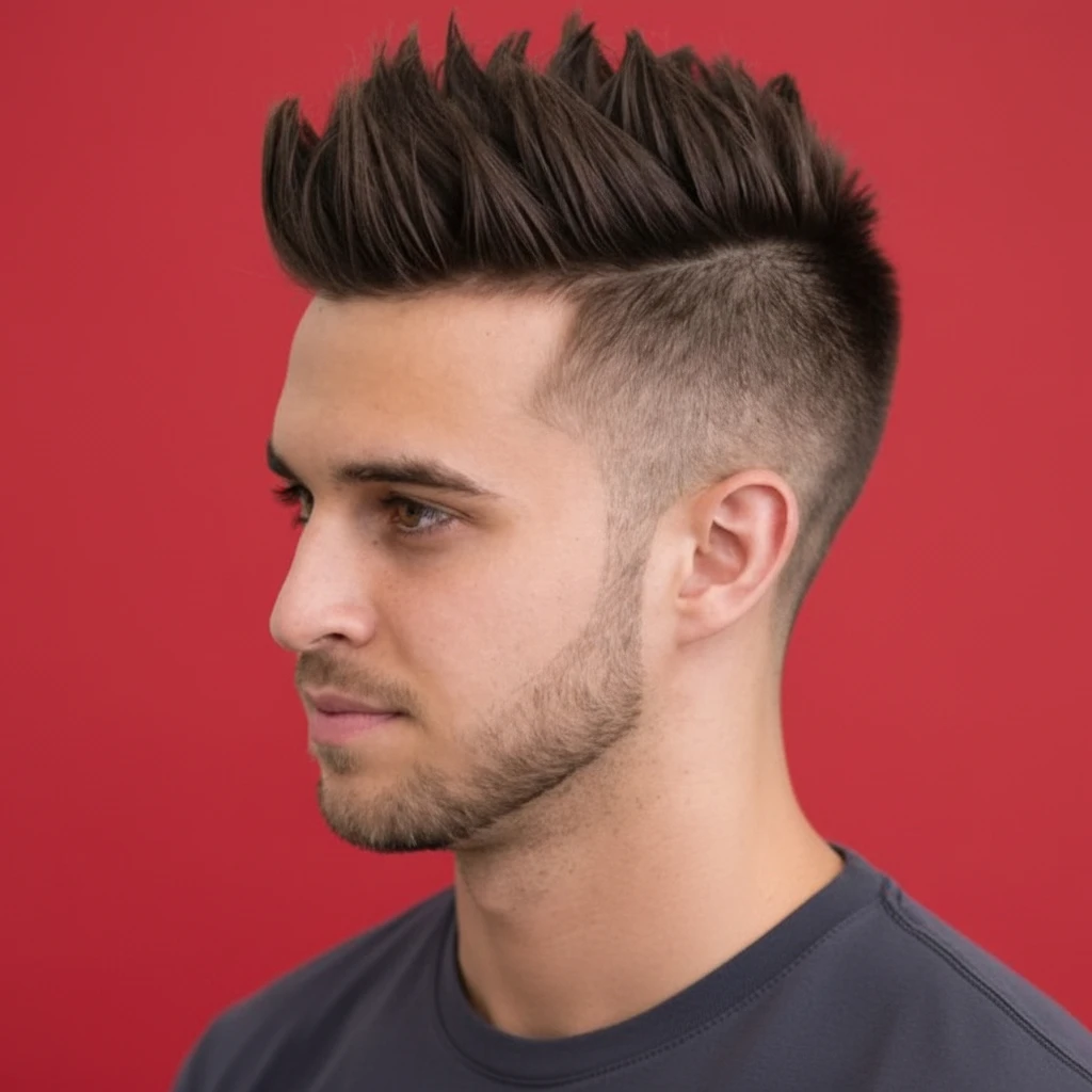 Textured Undercut Haircut on Straight Hair
