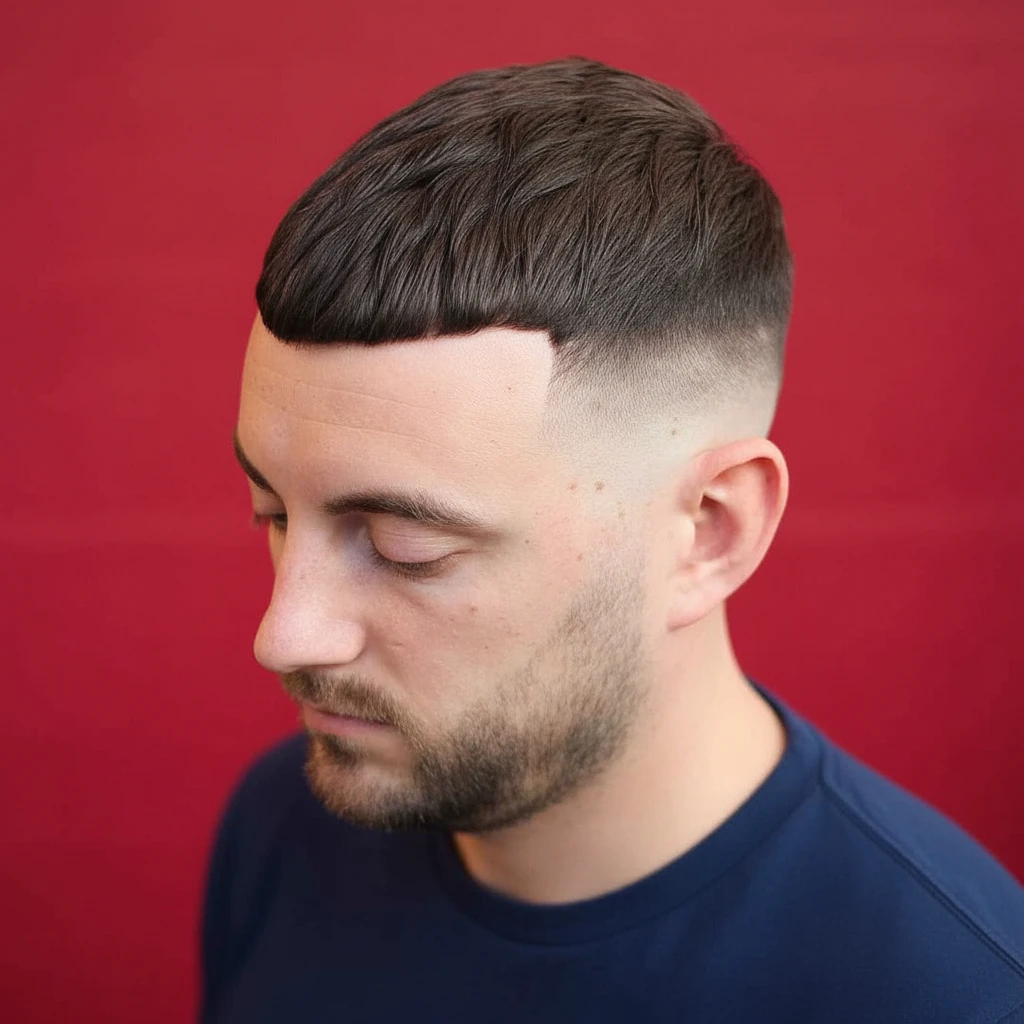 Corte de pelo recortado con degradado moderno