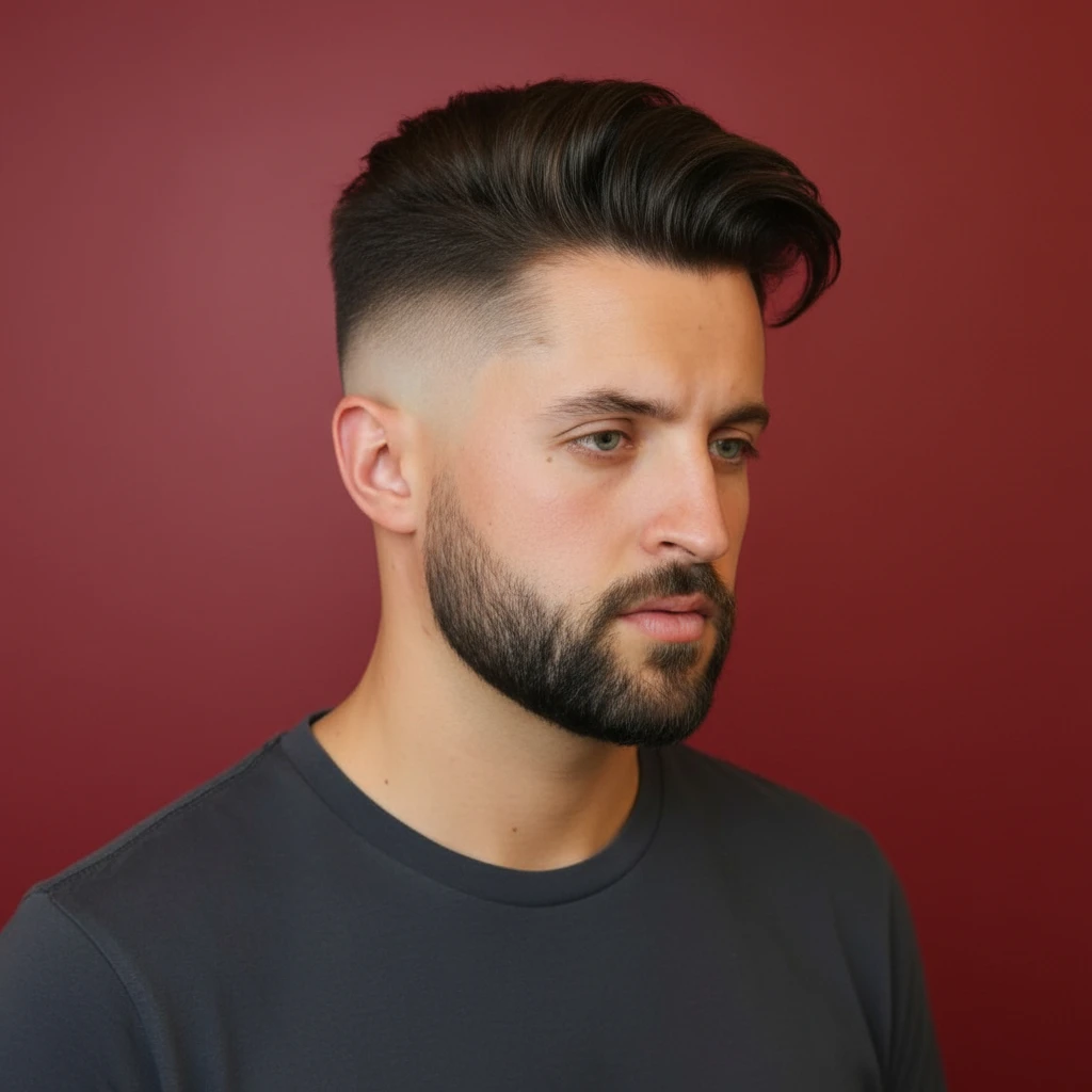 Corte de pelo recortado con degradado moderno