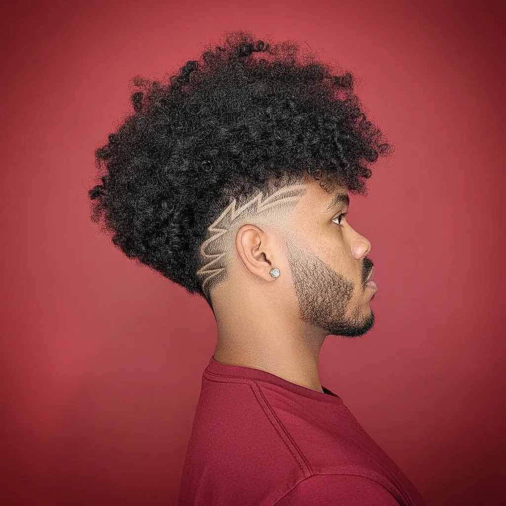 Undercut Haircut with Gradient and Side Parting