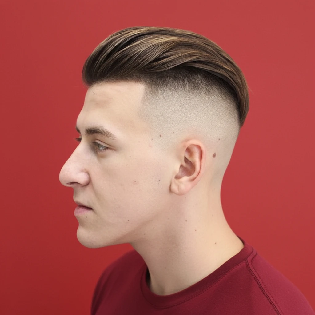 Undercut Haircut on Straight Hair with Gradient