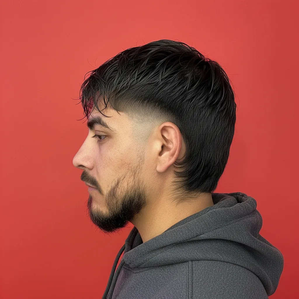 Corte de Cabelo Wolf Cut Masculino com Degradê Baixo