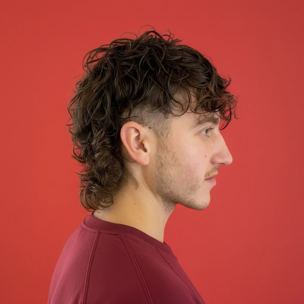 Corte de Cabelo Wolf Cut Masculino em Cabelo Cacheado