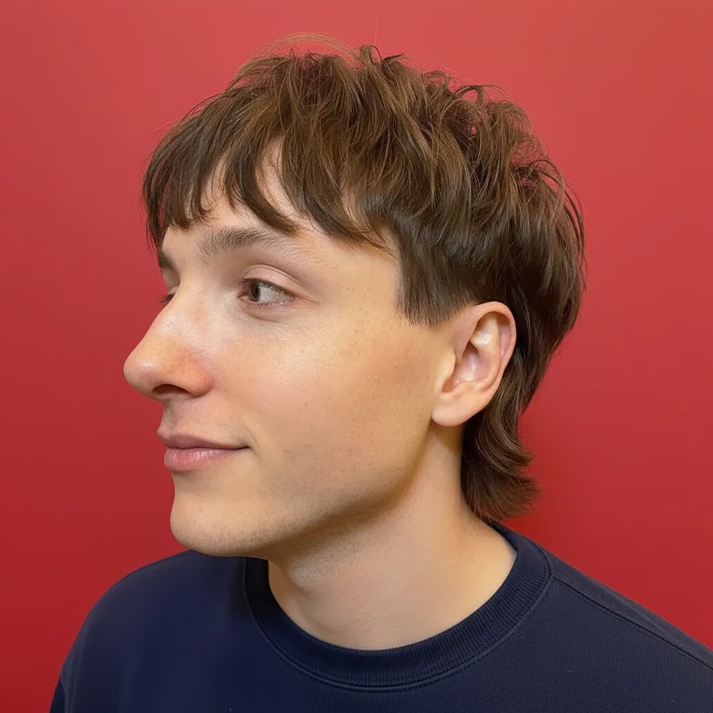 Corte de Cabelo Wolf Cut Masculino em Cabelo Liso