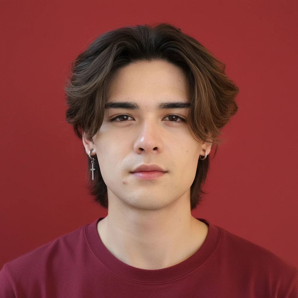 Corte de Cabelo Wolf Cut Masculino em Cabelo Liso