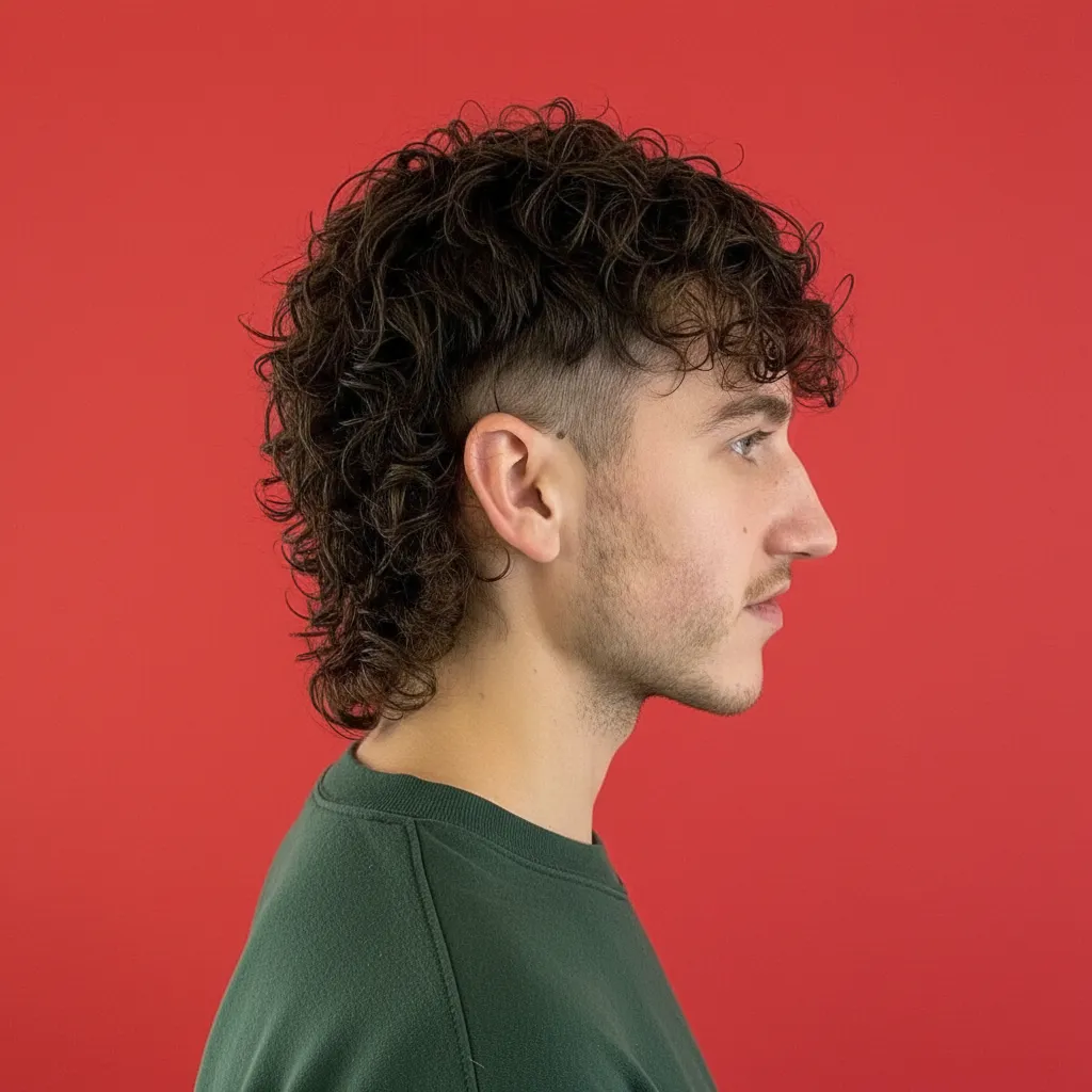 Corte de Cabelo Wolf Cut Masculino em Cabelos Cacheados